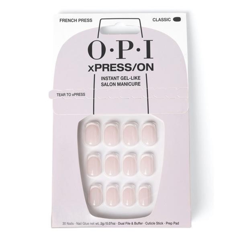 BNWT OPI xPRESS/ON Instant Gel-Like Salon Manicure - Classic French Press